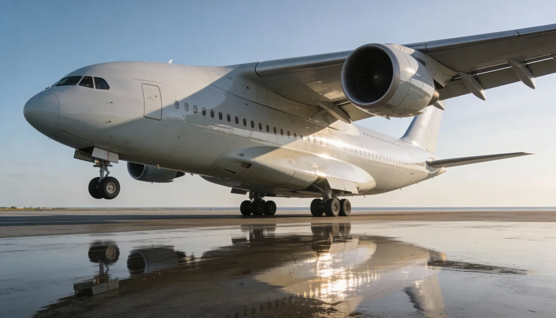 Commercial aircraft representing Bansal Brothers' supply of high-purity Ferro Titanium alloys for the global aerospace industry